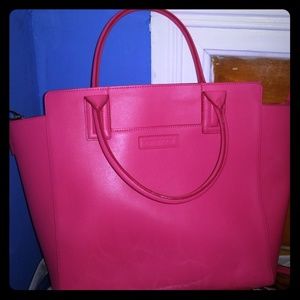 Vera Bradley Vegan Leather hot pink large tote